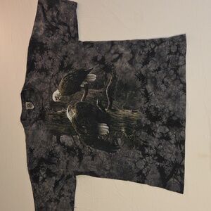 Vintage Liquid Blue Single Stitch American Eagle Short Sleeve Men's Tshirt‎ USA